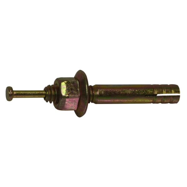 Midwest Fastener Nail Drive Anchor, 1/4" Dia., 1-3/4" L, Steel Yellow Zinc, 100 PK 05675 - main